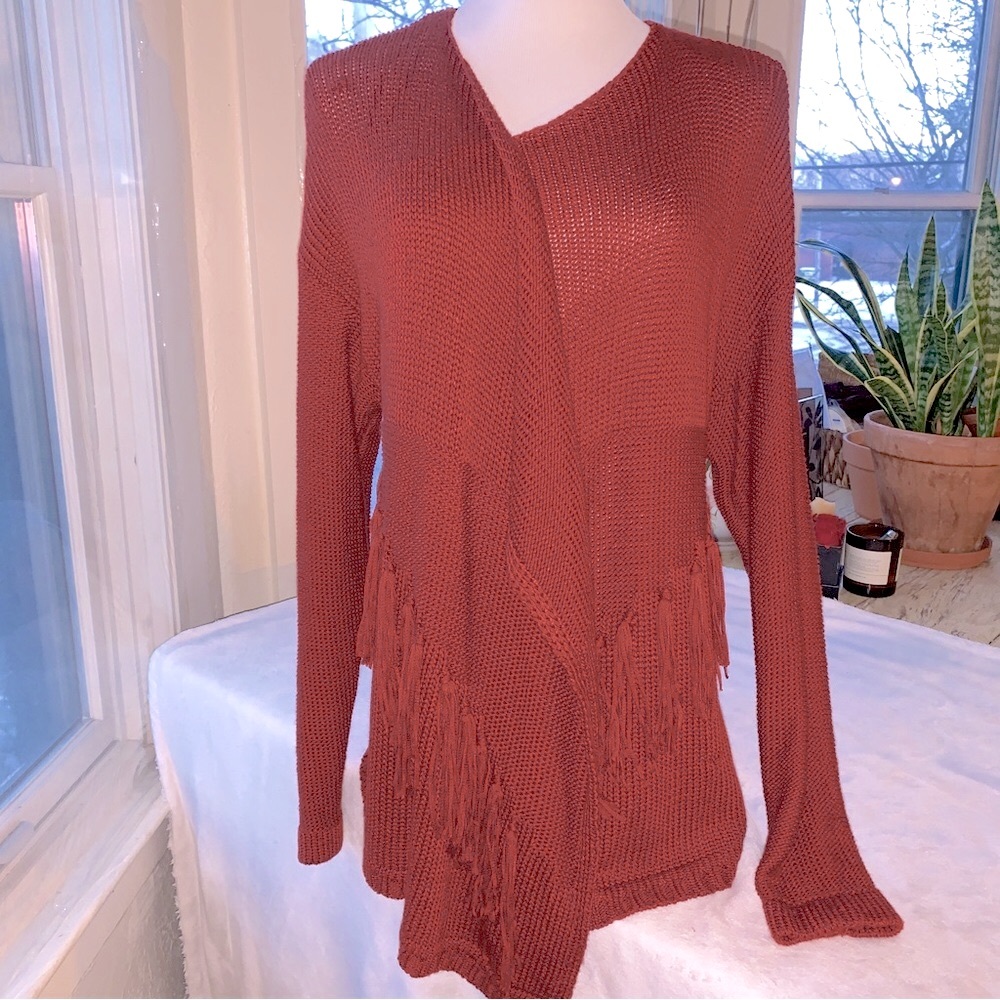 Forever 21 Sienna orange  Open front knit Cardigan 3X - Picture 3 of 13